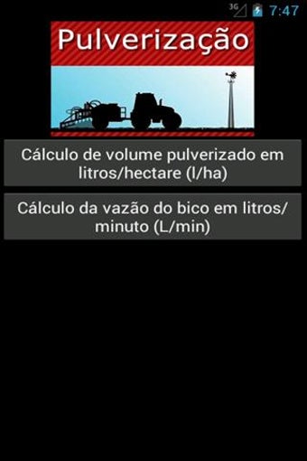 Image 0 pour Cálculo de Pulverização