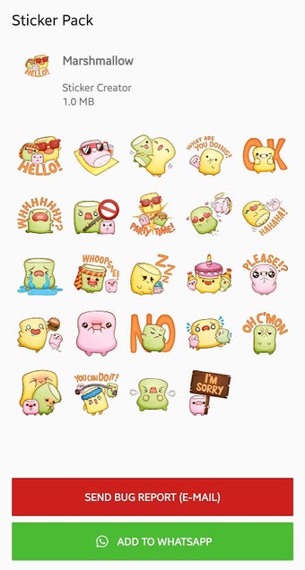 Imagen 0 para Marshmallow Sticker for W…