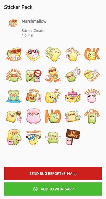 Marshmallow Sticker for WhatsApp