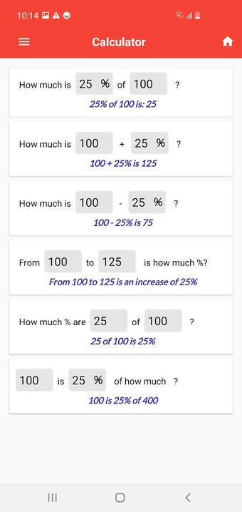 Percentage Calculator