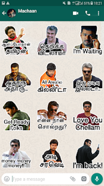 Image 1 pour Tamilanda: Tamil stickers…