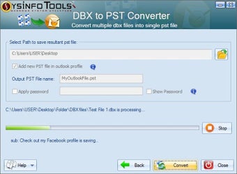 DBX to PST Converter的第0张图片