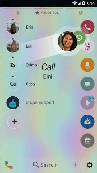 Holographic Phone Dialer Theme