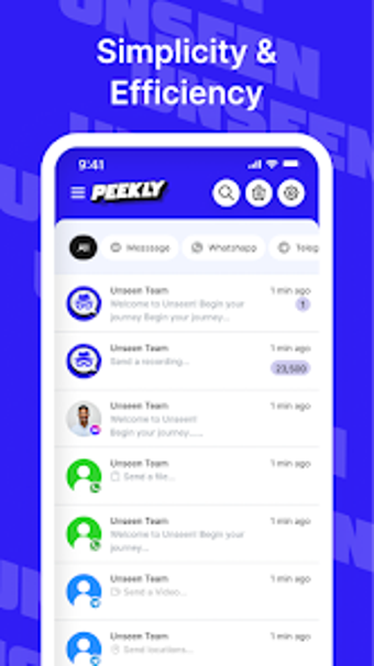 Image 0 pour Peekly: Unseen Chat  Trac…