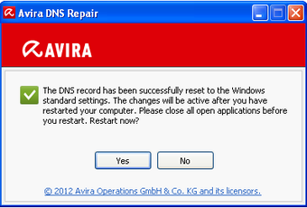 Image 0 pour Avira DNS-Repair-Tool