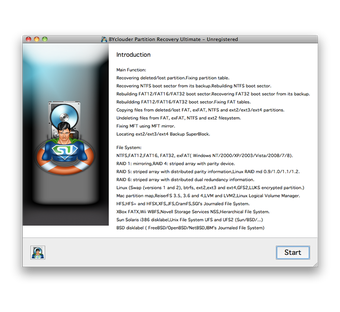 BYclouder Partition Recovery Ultimate for Mac