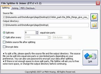 Bild 3 für The Fastest File Splitter…