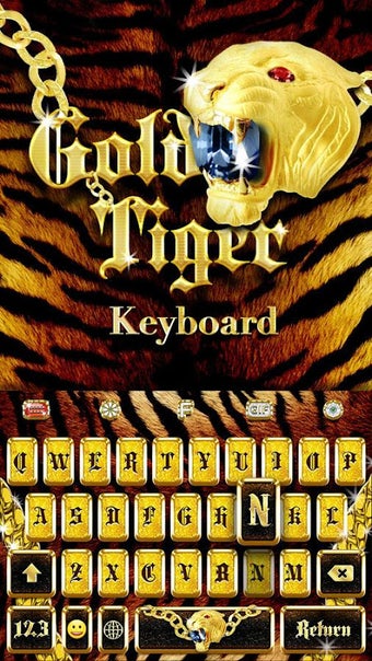 Gold Tiger Keyboard Themeの画像0