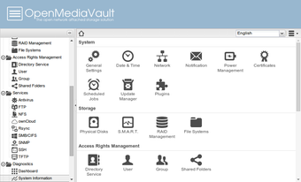 Imagen 0 para openmediavault