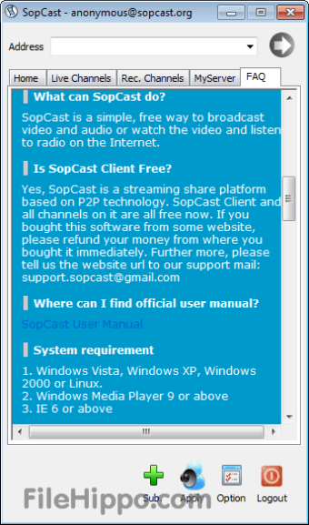 Download Sopcast 4 2 0 For Windows Filehippo Com