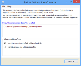 Bild 0 für Eudora Address Book Conve…