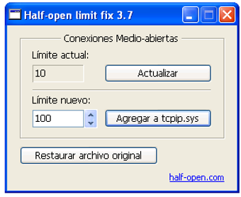 Obraz 0 dla Half-open limit fix