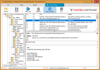 Vartika Zimbra to PST Converter