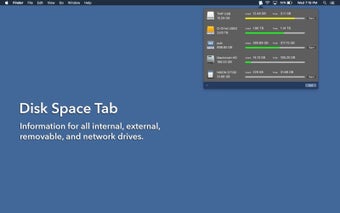 Disk Space Tab