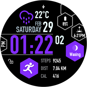 Hexane Digital Watch Face