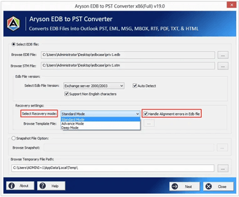 Bild 0 für Aryson EDB to PST Convert…