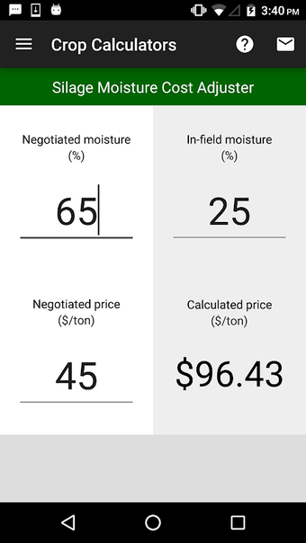 Crop Calculators