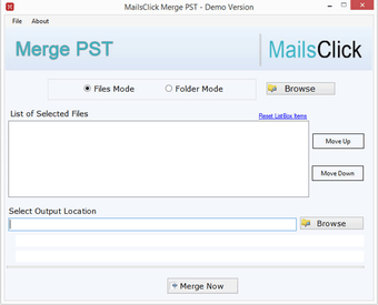 MailsClick Merge PST File