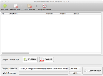 EPubsoft EPUB to PDF Converter Mac