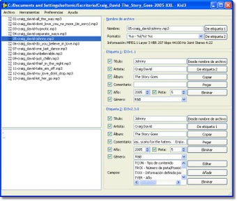 Imagen 1 para Kid3 - Audio Tagger