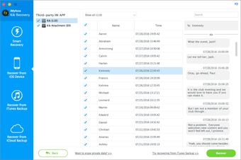 Immagine 3 per iMyfone iPhone Kik Recove…