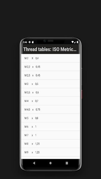 Imagen 0 para Thread charts: ISO Metric…