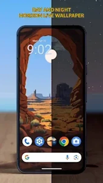 Immagine 0 per Day Night Horizon Wallpap…