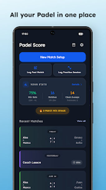 Bild 0 für Padel Score: Match  Stats…