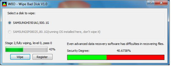 Wipe Bad Disk