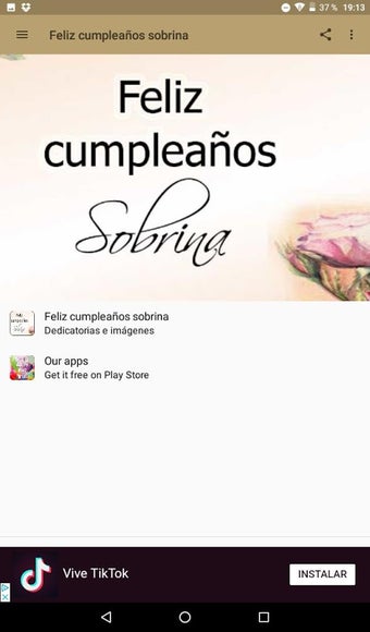 Bild 0 für Feliz cumpleaños sobrina …