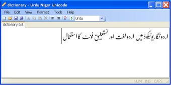 Urdu Nigar Unicode