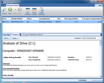 Image 0 pour PerfectDisk Free Defrag