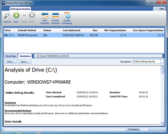 PerfectDisk Free Defrag