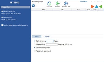 MS Word Pages Split