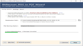 Bild 0 für BitRecover MSG to PDF Con…