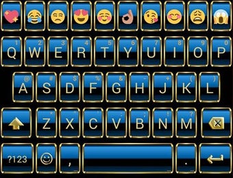 Immagine 0 per Emoji Keyboard Frame Blue…