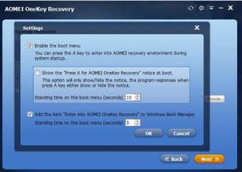 AOMEI OneKey Recoveryの画像2