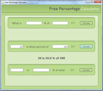 Free Percentage Calculator