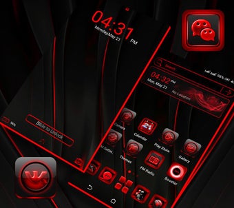 Immagine 0 per Red Black Launcher Theme