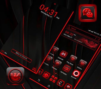 Red Black Launcher Themeの画像0