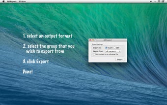 AB Export - Export Address Book contacts to CSV or VCF