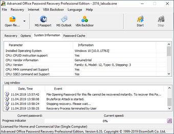 Imagen 1 para Advanced Office Password …