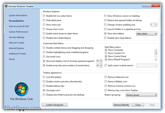 Image 1 for Ultimate Windows Tweaker