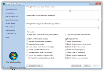 Image 2 for Ultimate Windows Tweaker