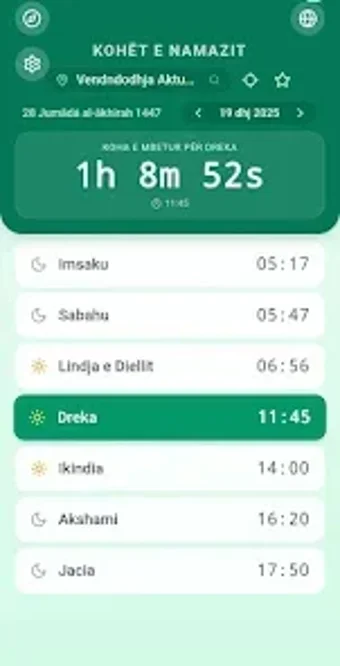 Bild 0 für Kohet e Namazit Ezani Bus…