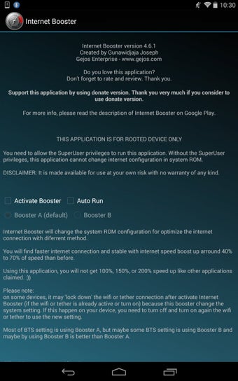 Image 0 for Internet Booster (root)