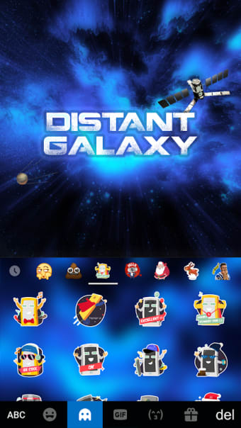 Distant Galaxy Kika EmojiTheme