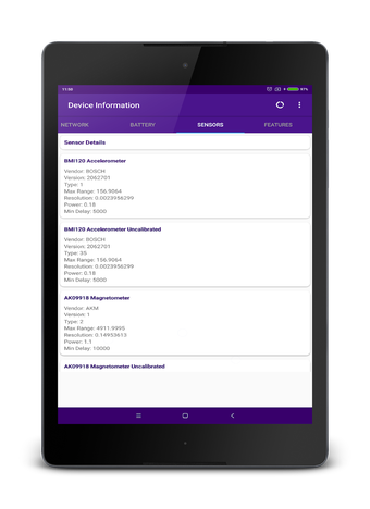 Device Information - System  Hardware specs