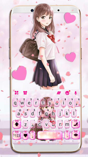 Sweet Pink Girl Keyboard Theme