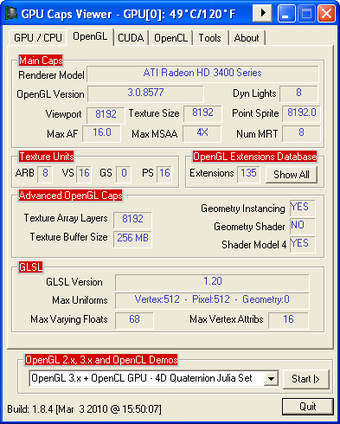 Imagen 0 para GPU Caps Viewer Portable